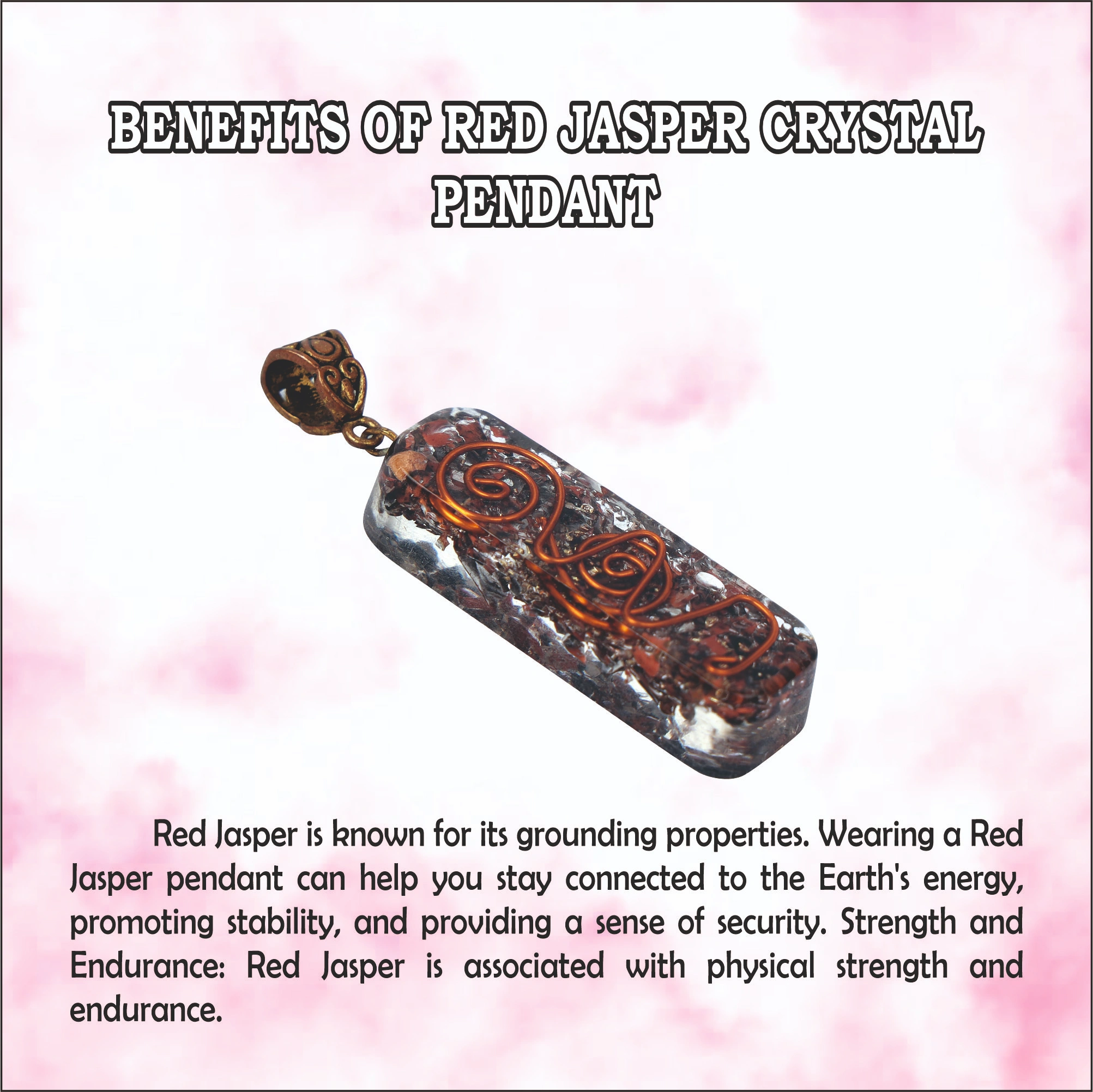 Red Jasper Crystal Pendant 