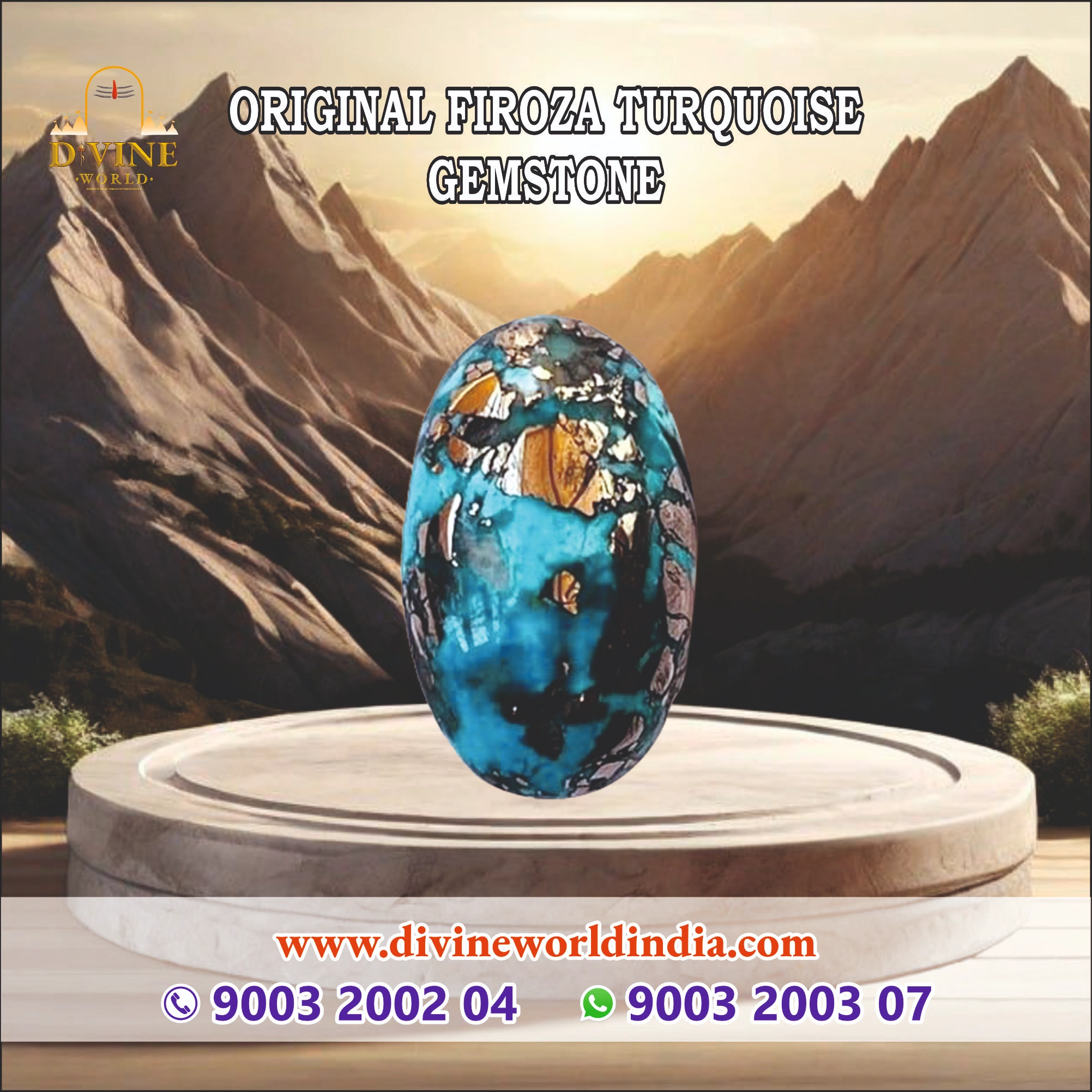 Original Firoza Turquoise Gemstone