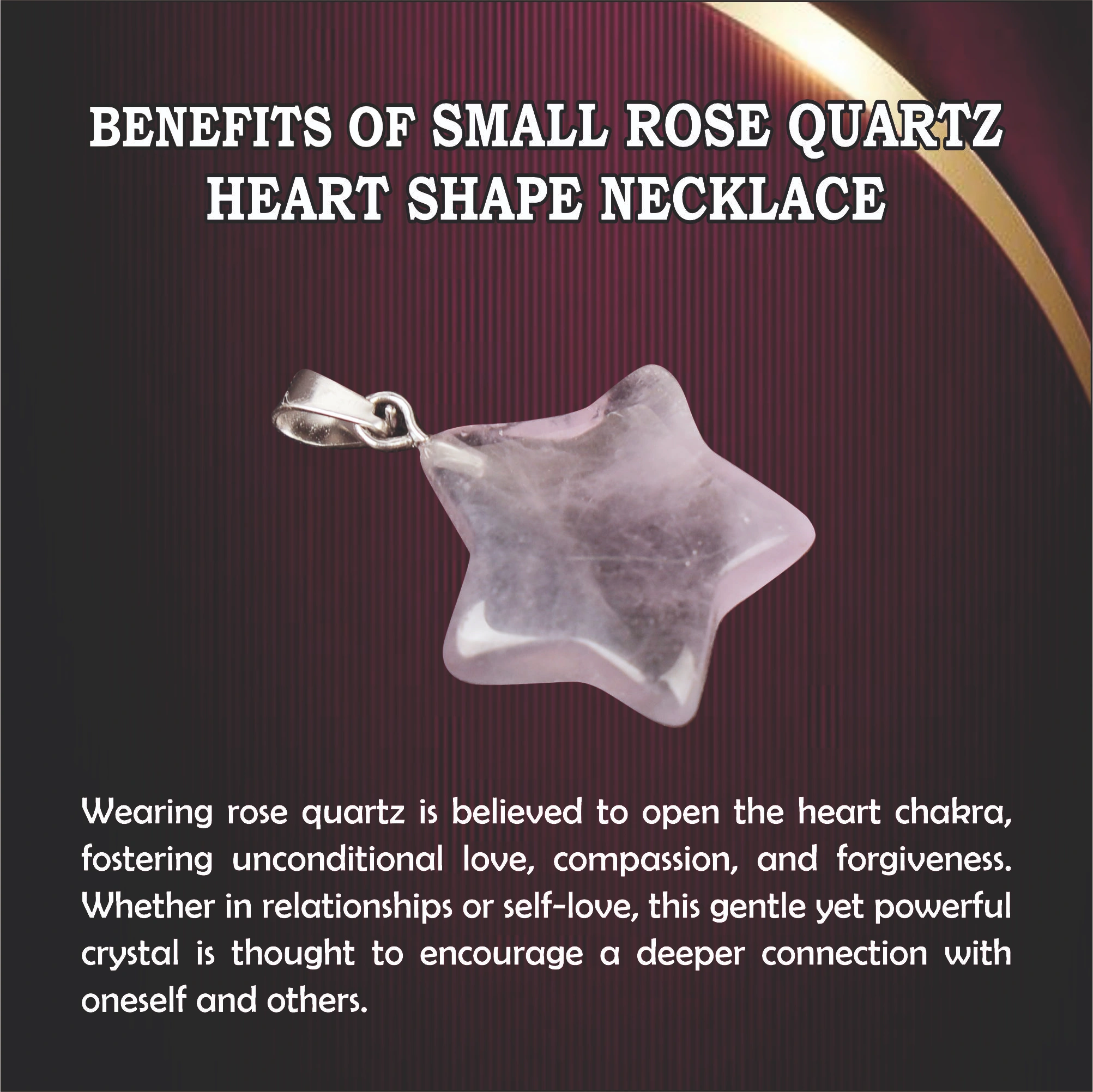Small Rose Quartz Heart Necklace