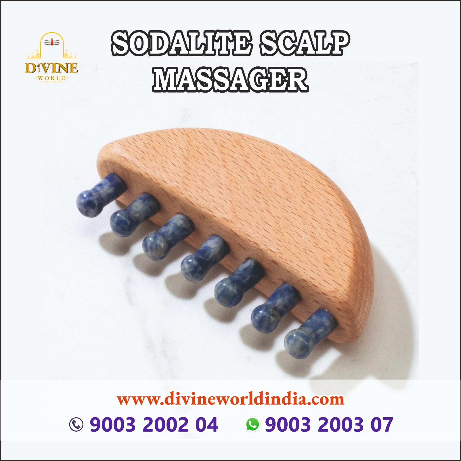 Sodalite Scalp Massager