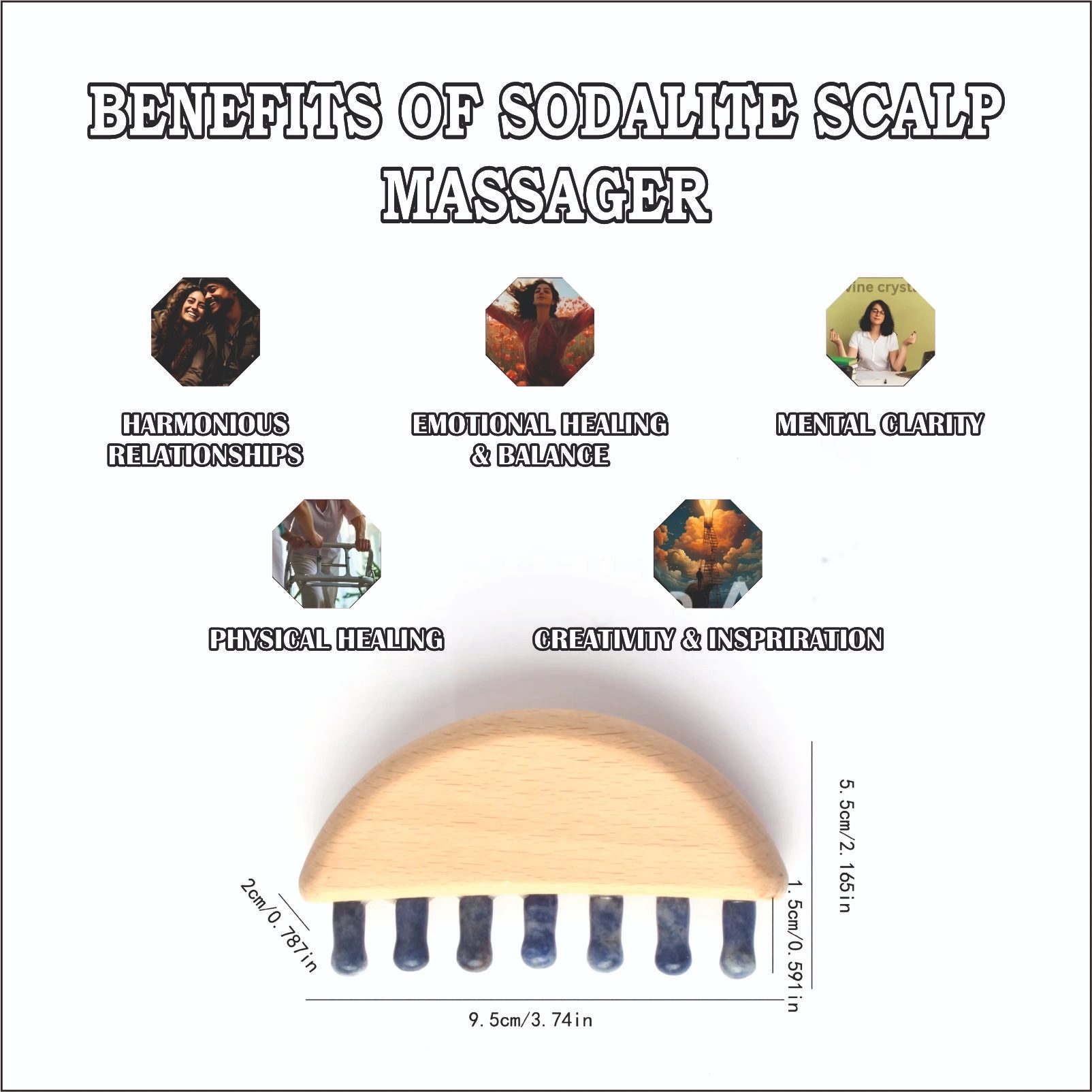 Sodalite Scalp Massager