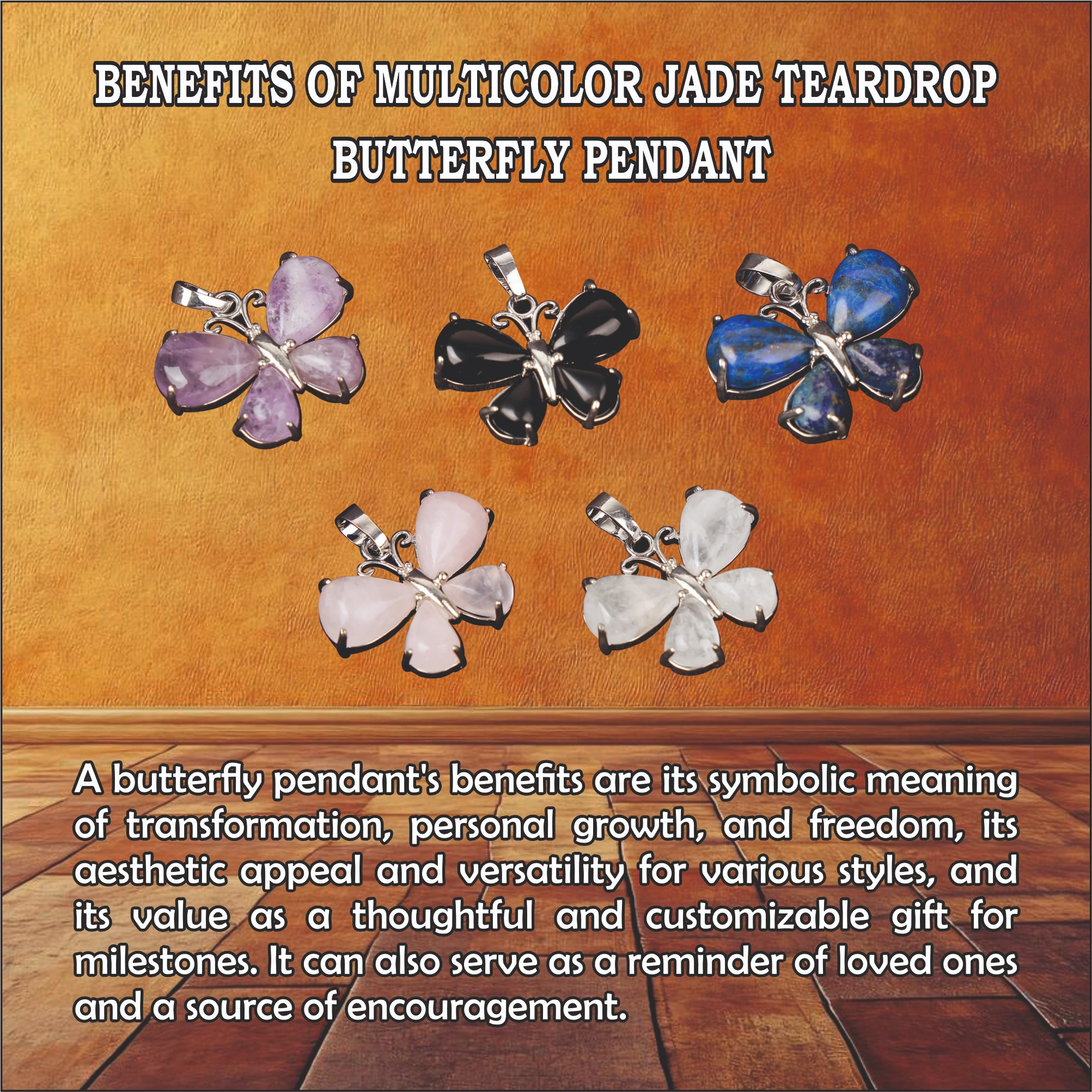 Multicolor Butterfly Pendant