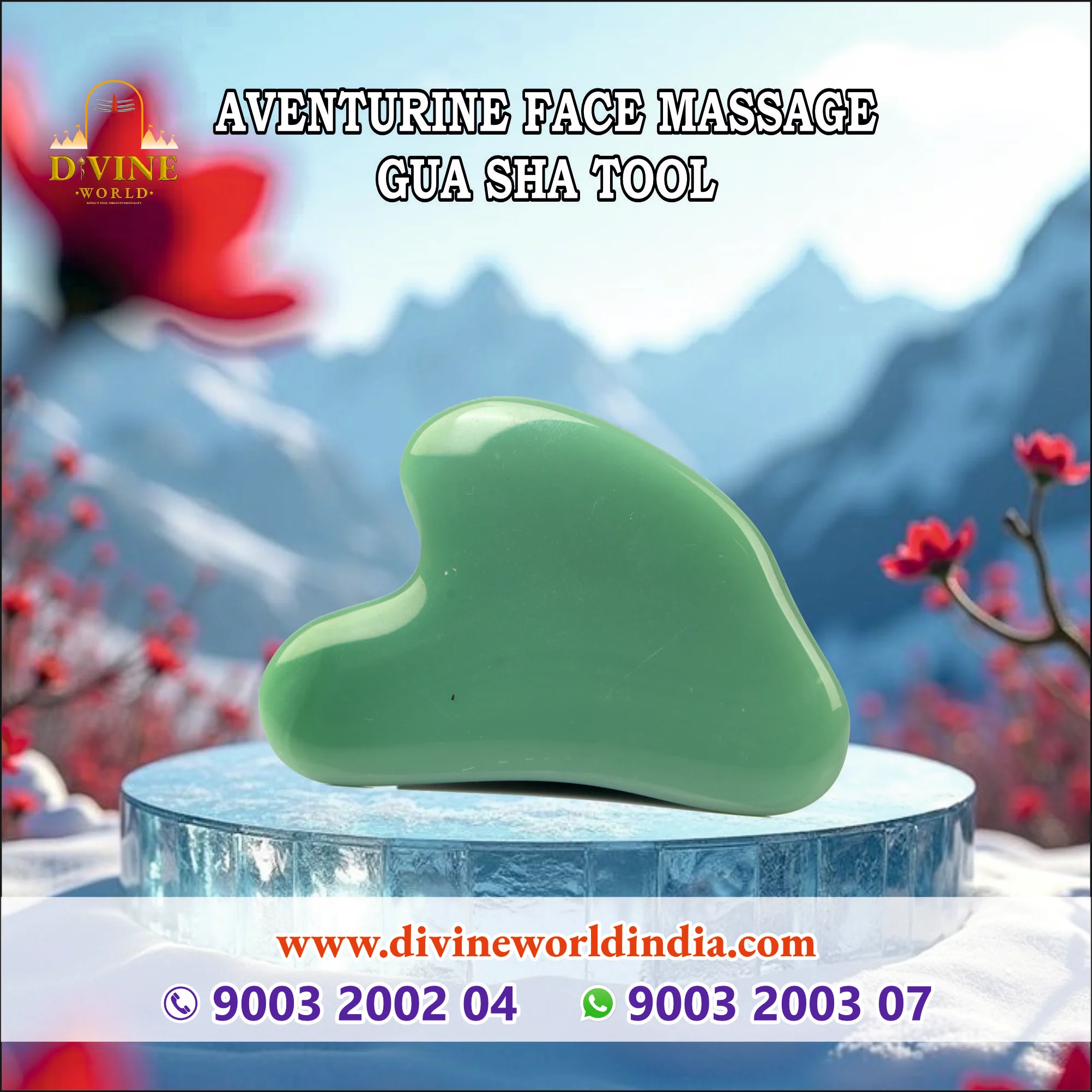 AVENTURINE FACE MASSAGE  GUA SHA TOOL 