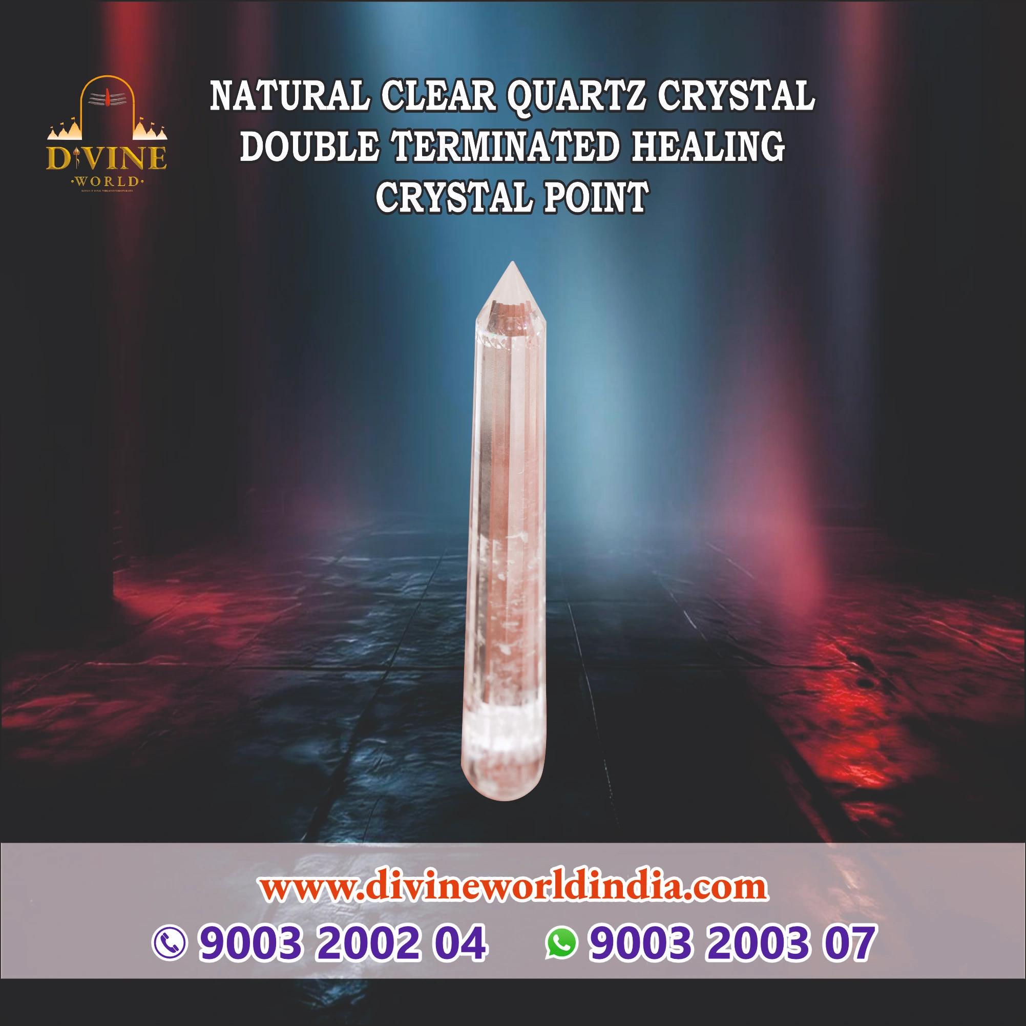  Natural Clear Quartz Crystal Double Terminated Healing  Crystal