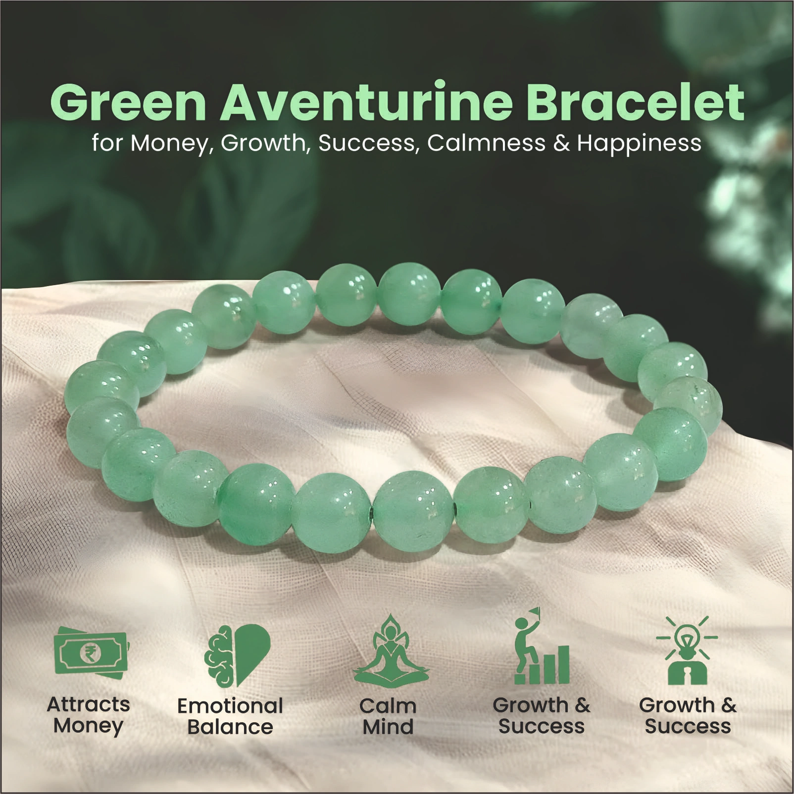  Natural Green Aventurine Bracelet