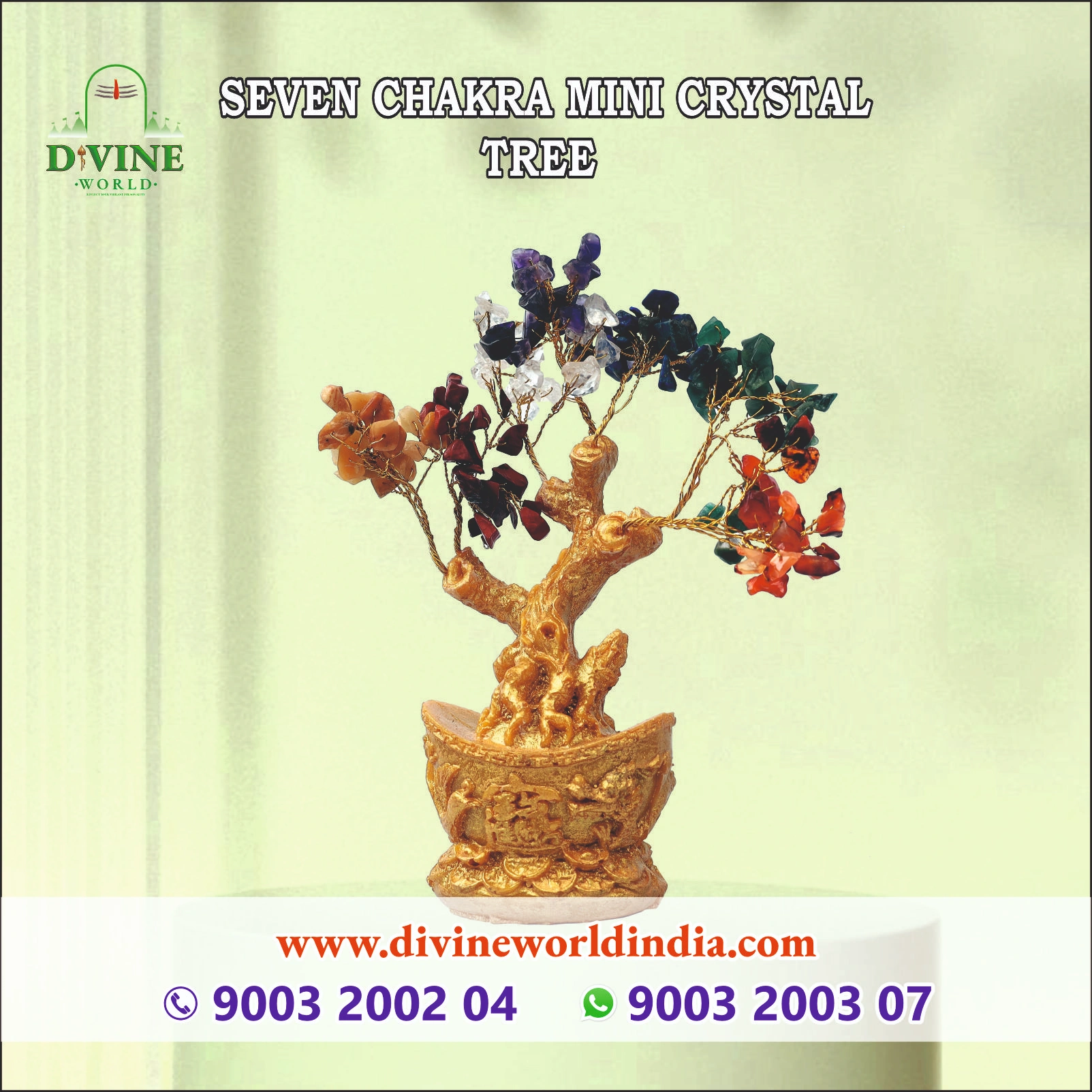 Seven Chakra Crystal Tree