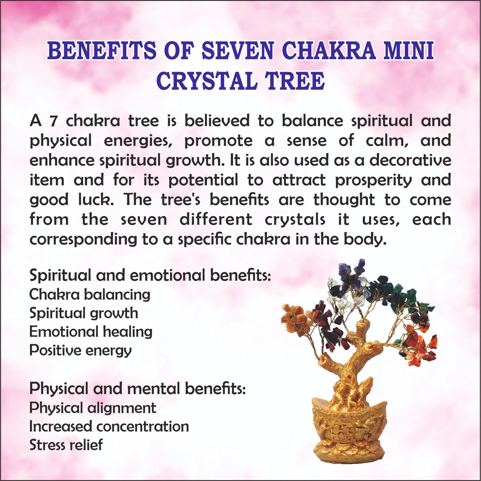 Seven Chakra Crystal Tree