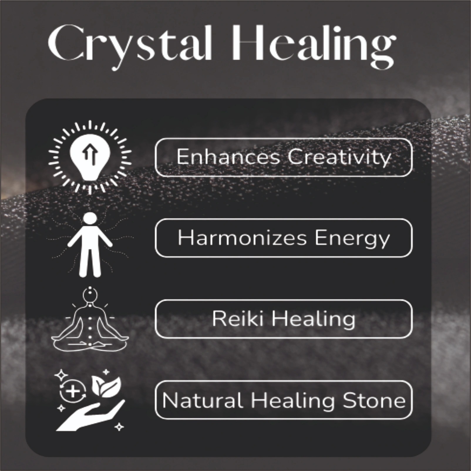 Natural Black Om Mani Stretchable Bracelet