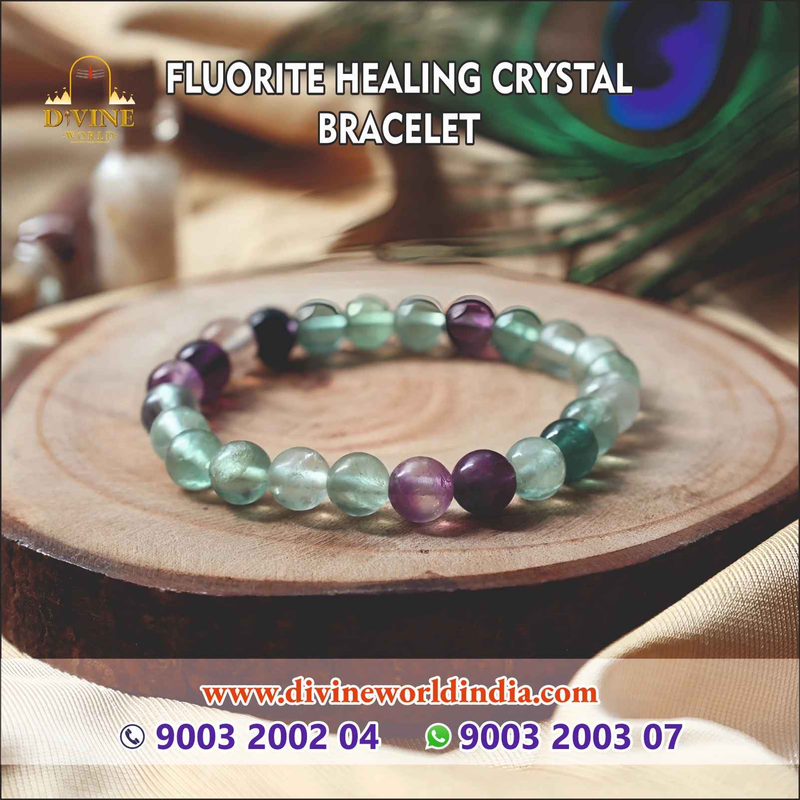 Fluorite Crystal Healing Bracelet 