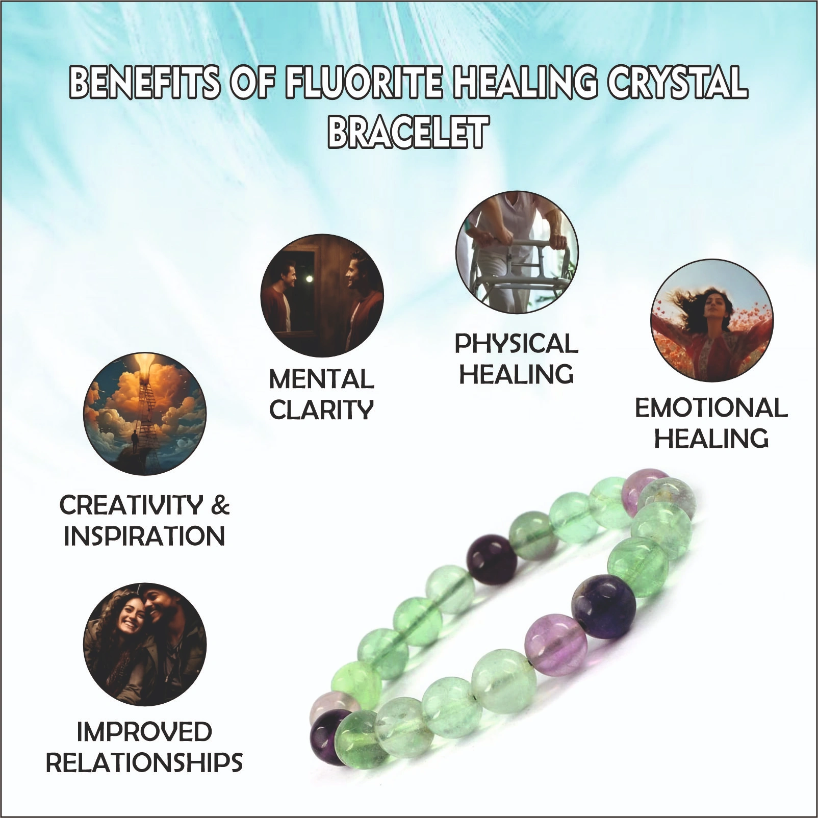 Fluorite Crystal Healing Bracelet 