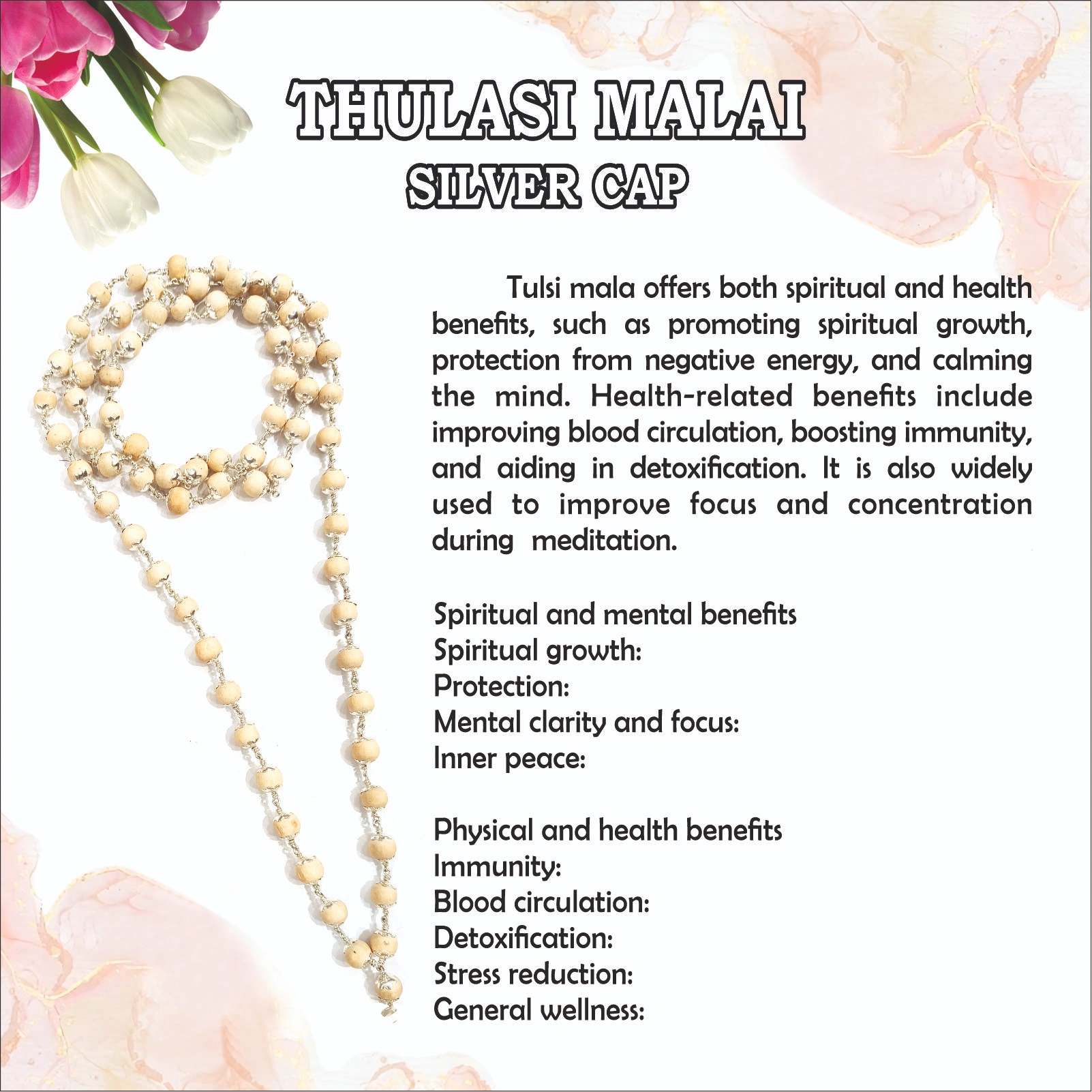 THULASI MALAI SILVER CAP