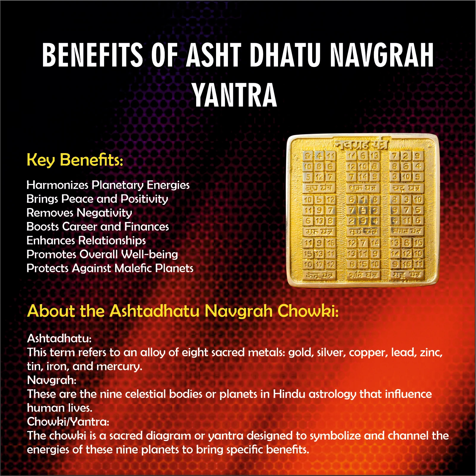 ASHT DHATU NAVGRAH  YANTRA