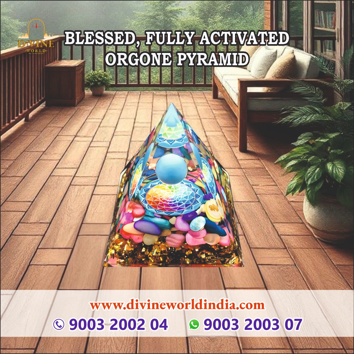 BLESSED, FULLY ACTIVATED  ORGONE PYRAMID