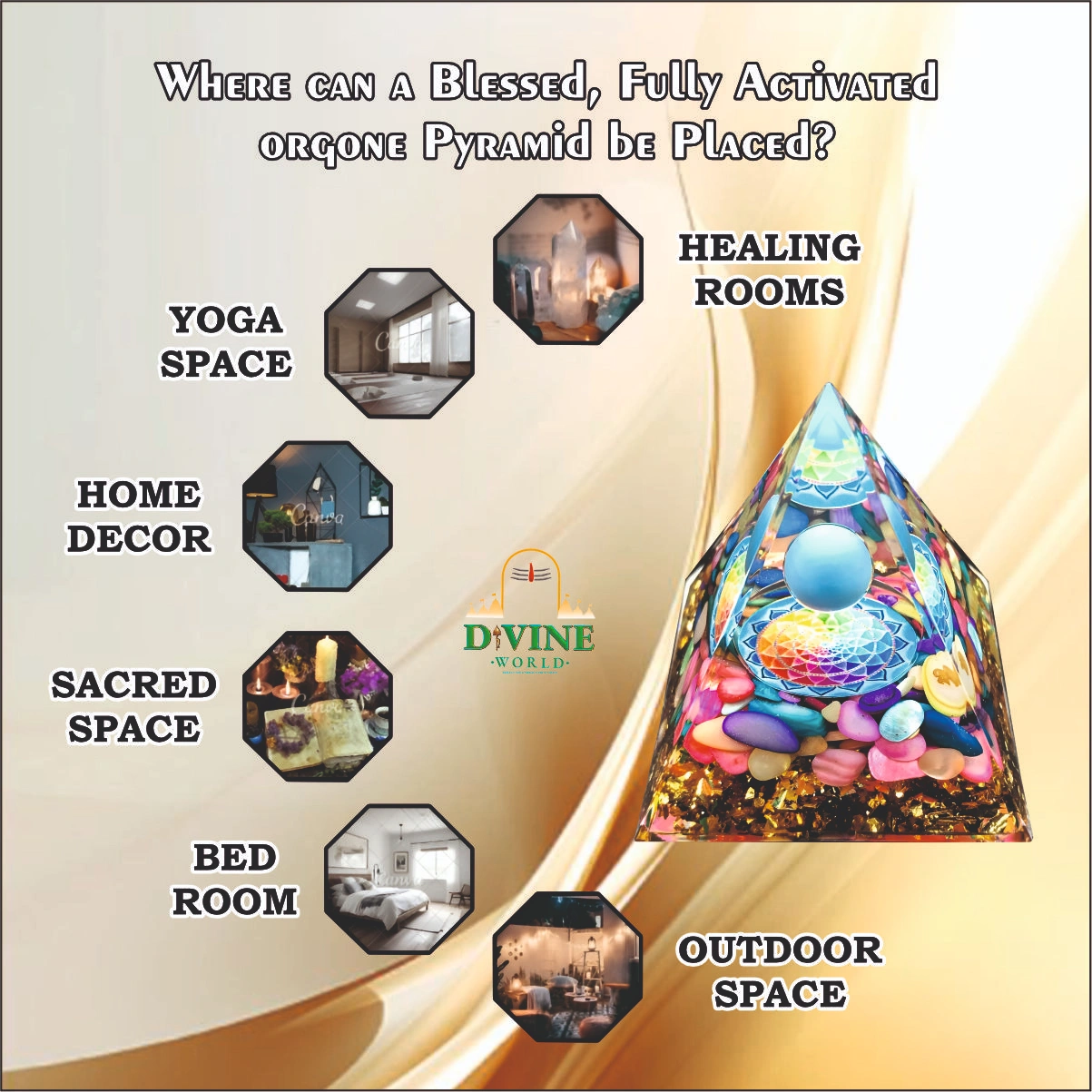 BLESSED, FULLY ACTIVATED  ORGONE PYRAMID