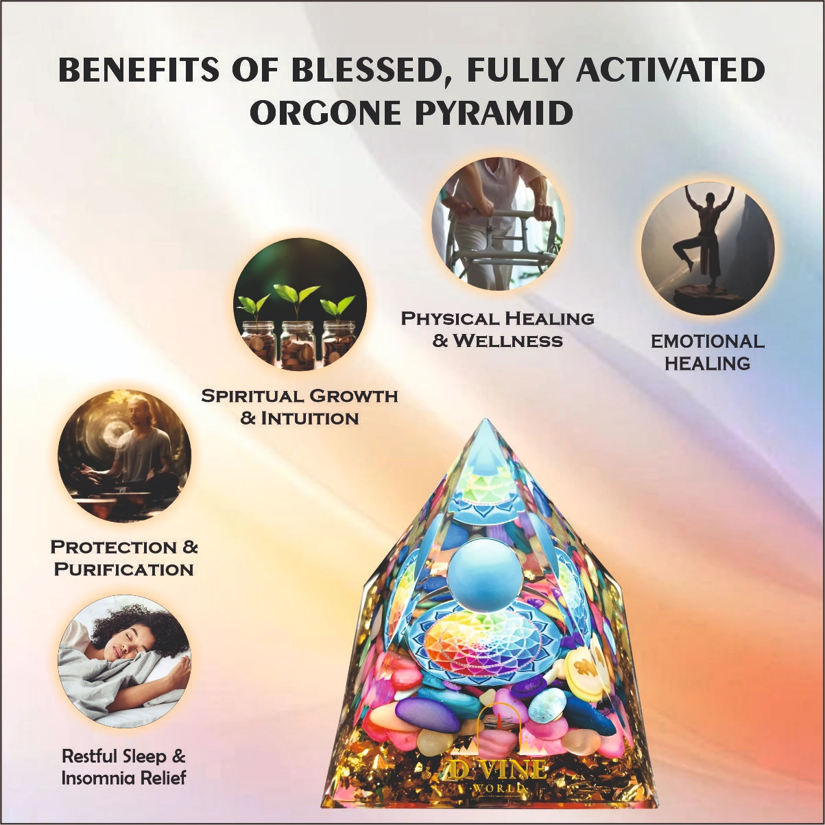 BLESSED, FULLY ACTIVATED  ORGONE PYRAMID