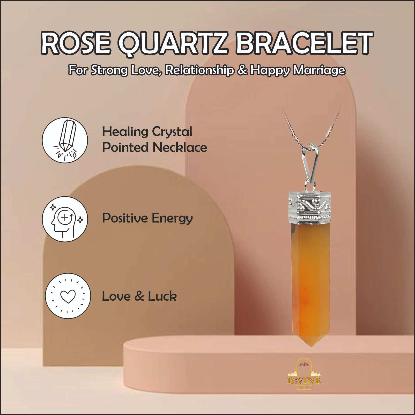 Citrine Pencil Pendant (Used in Reiki)