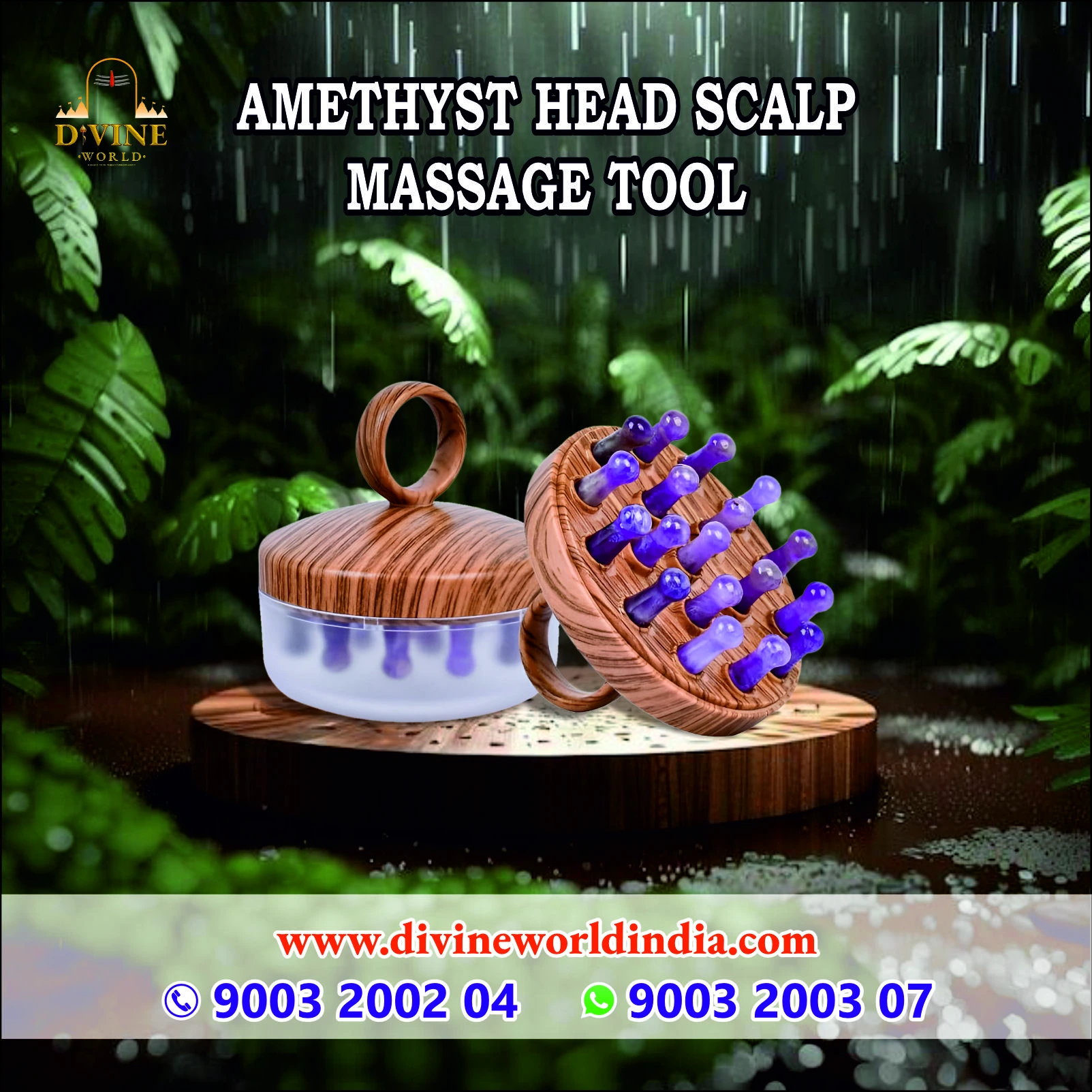 Amethyst Head Scalp Massage Tool