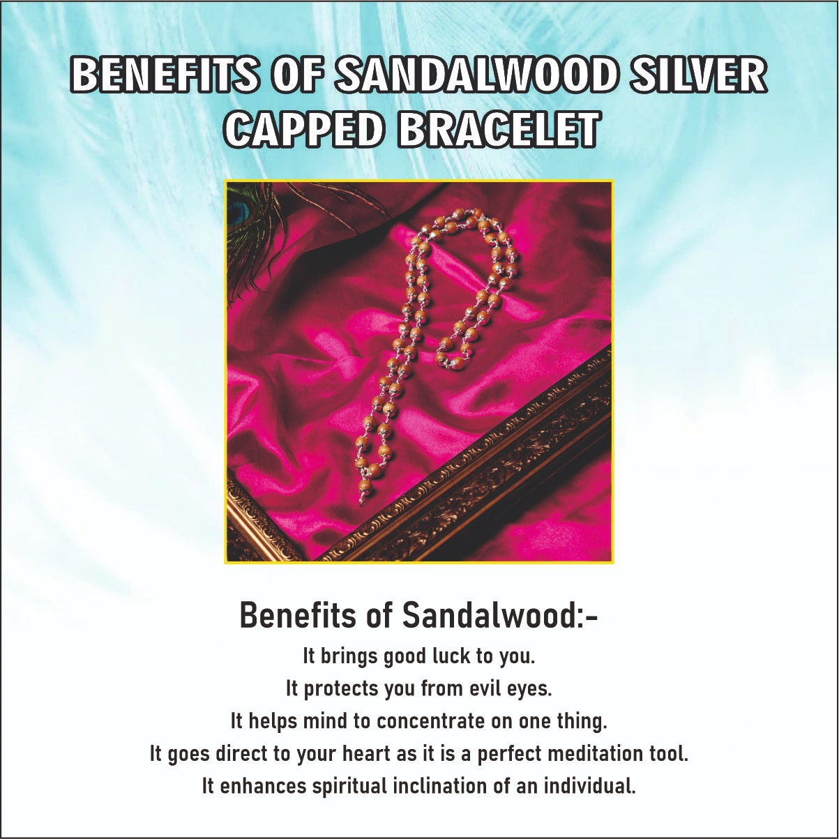 Sandalwood Silver Cap Mala