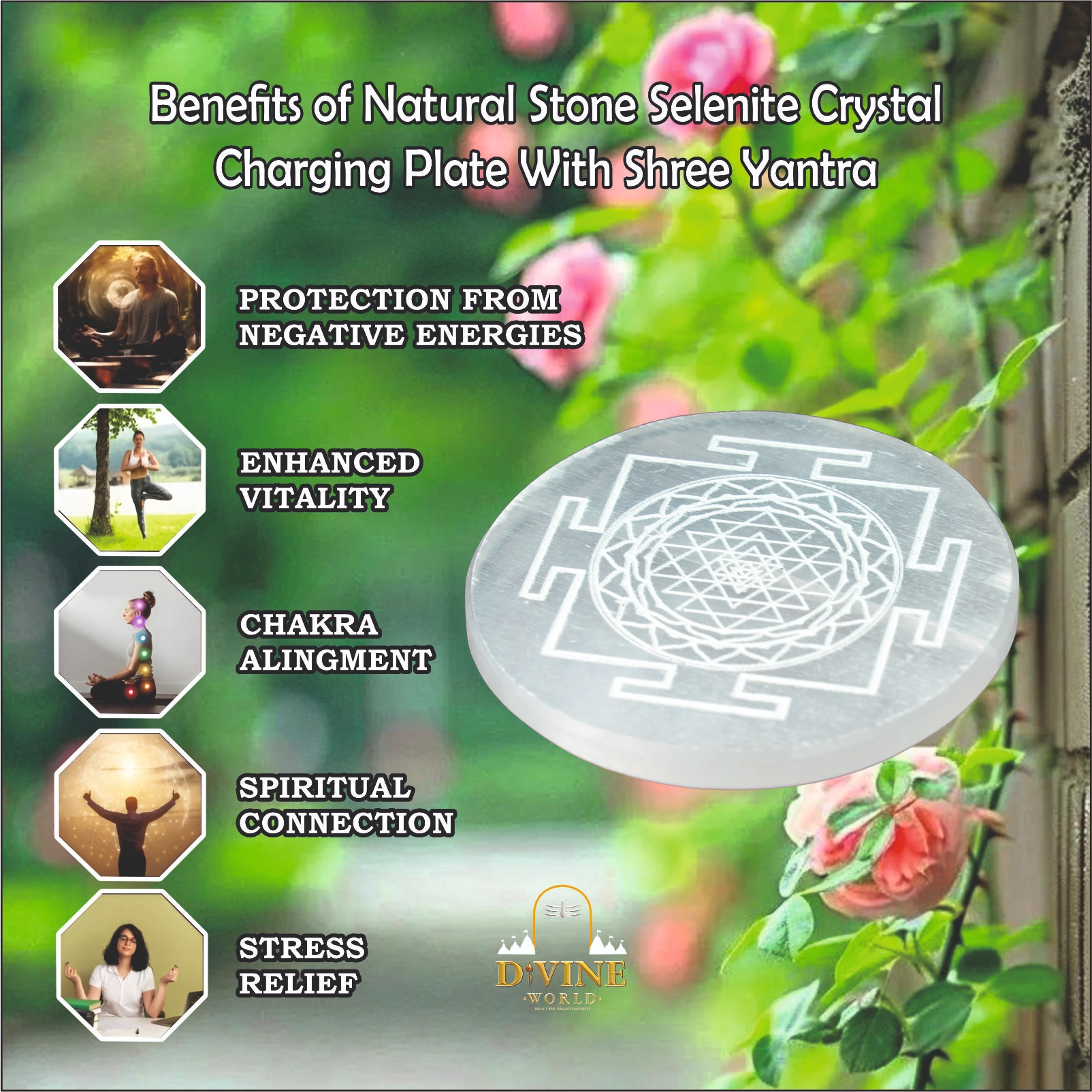 Selenite Crystal Charging Plate