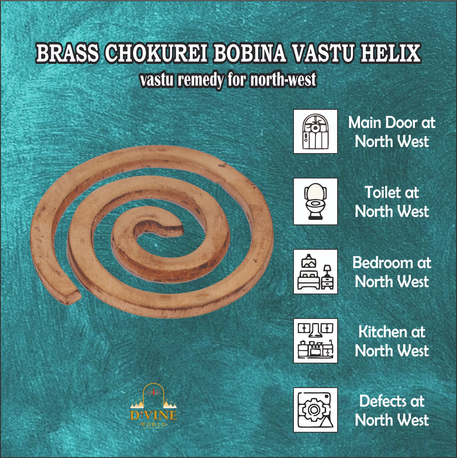 Brass Chokurei Bobina Vastu Helix