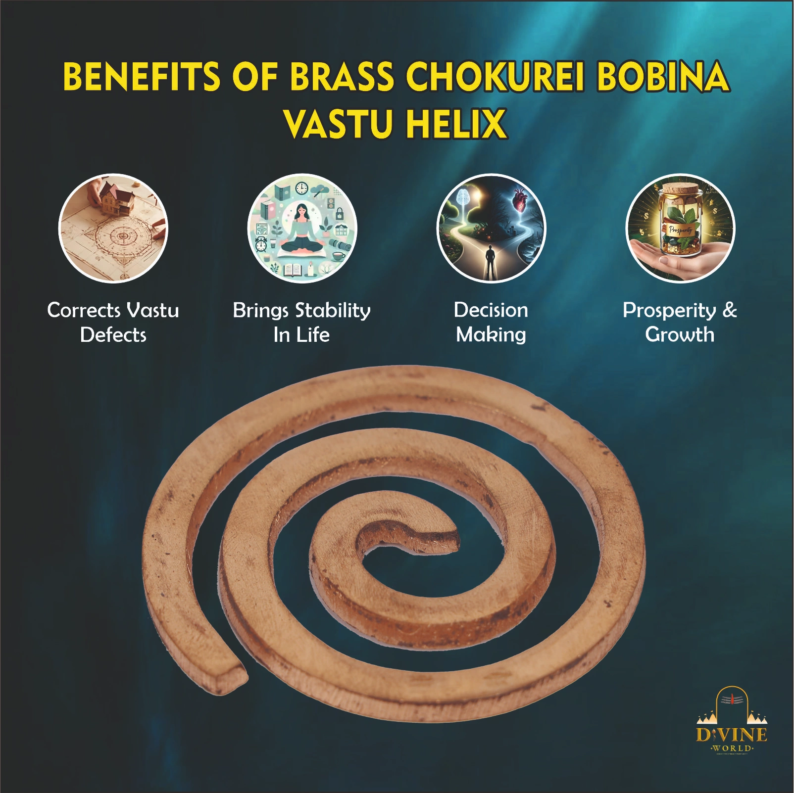 Brass Chokurei Bobina Vastu Helix