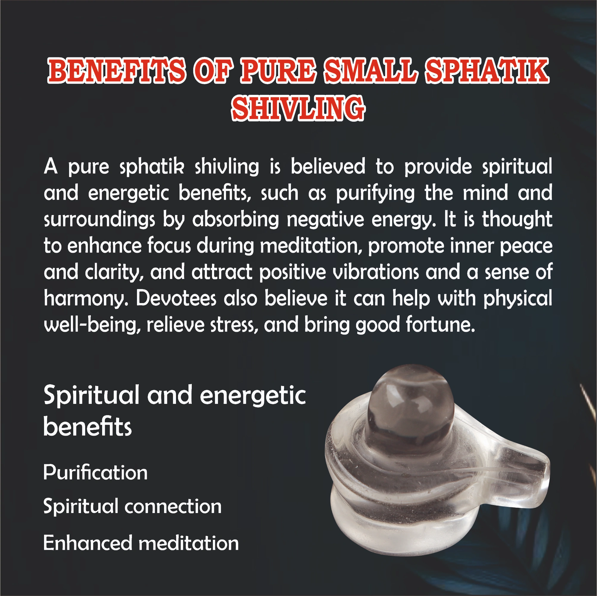 Pure Sphatik Shivling