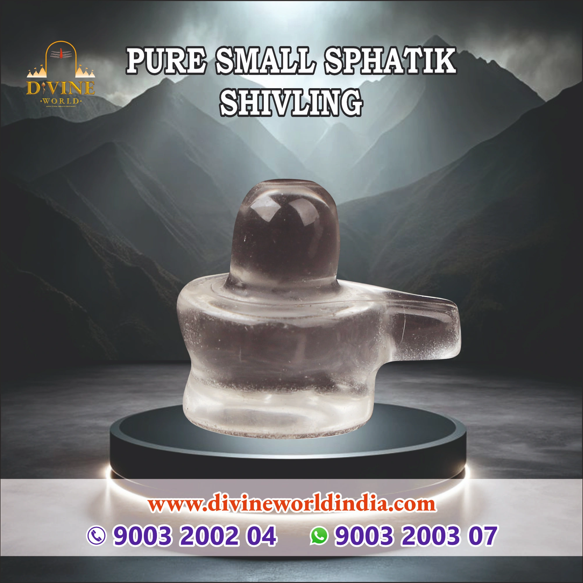 Pure Sphatik Shivling