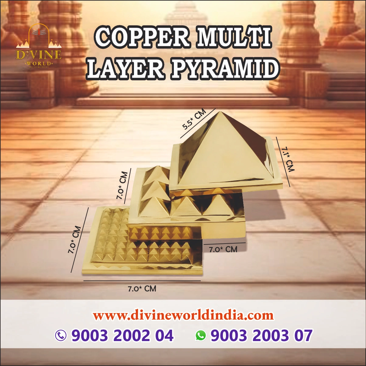 Copper Multi Layer Pyramid