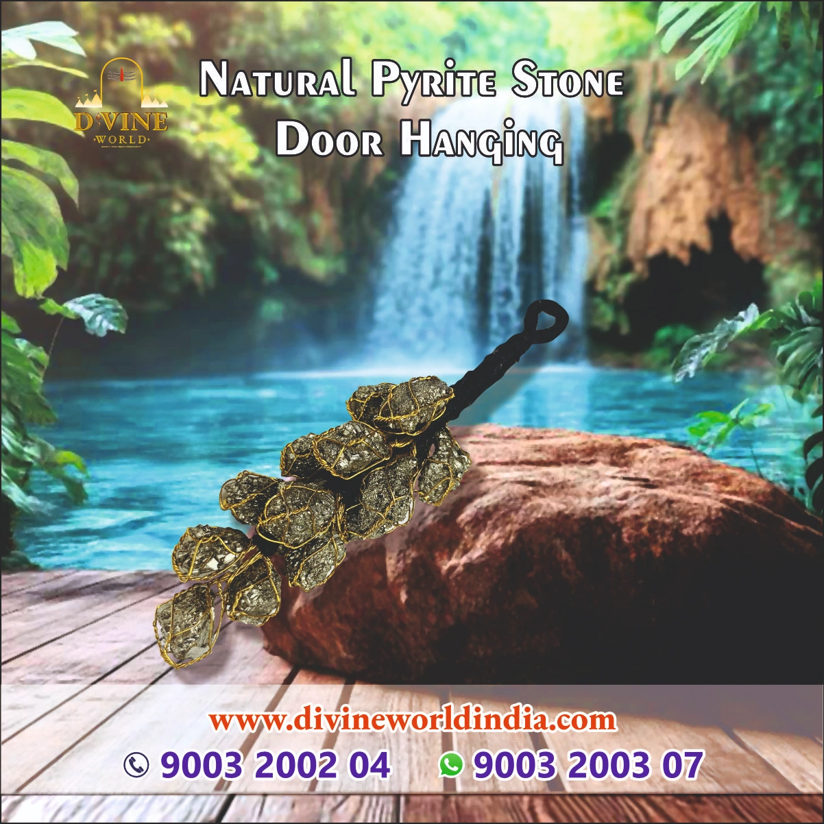 Natural Pyrite Stone Door Hanging