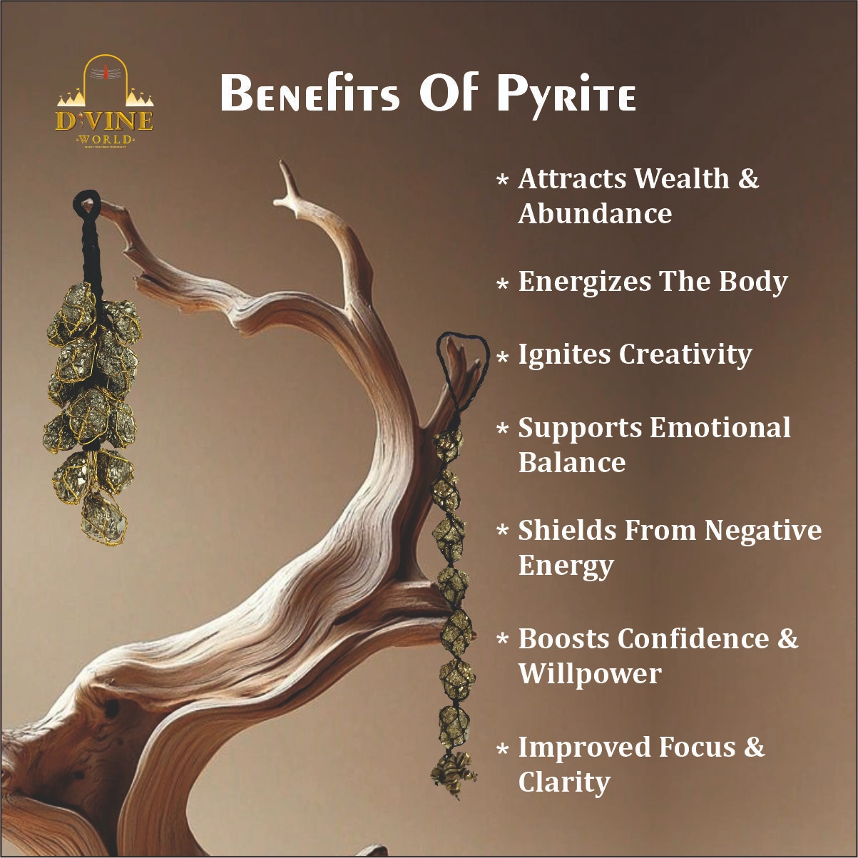 Natural Pyrite Stone Door Hanging