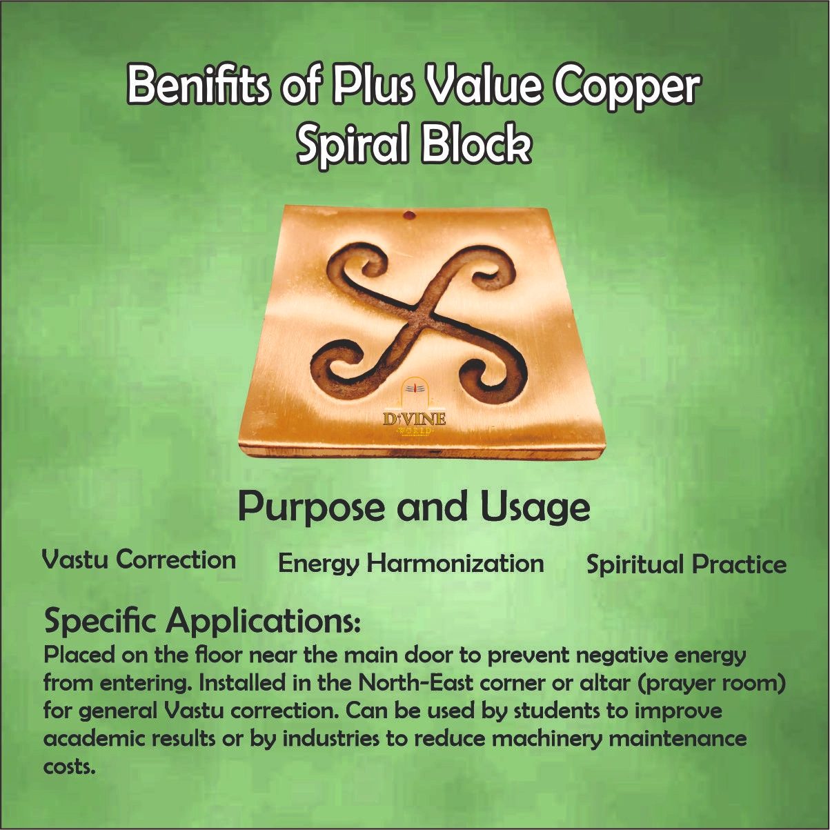 Plus Value Copper Spiral Block