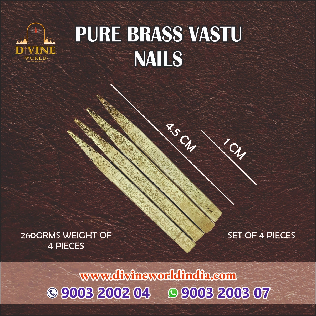 Pure Brass Vastu Nails