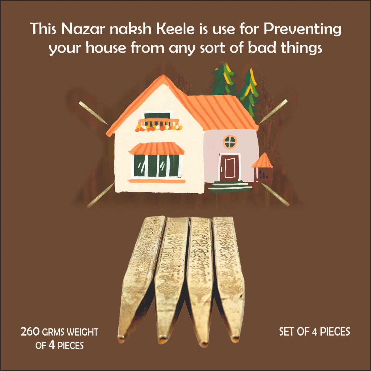 Pure Brass Vastu Nails