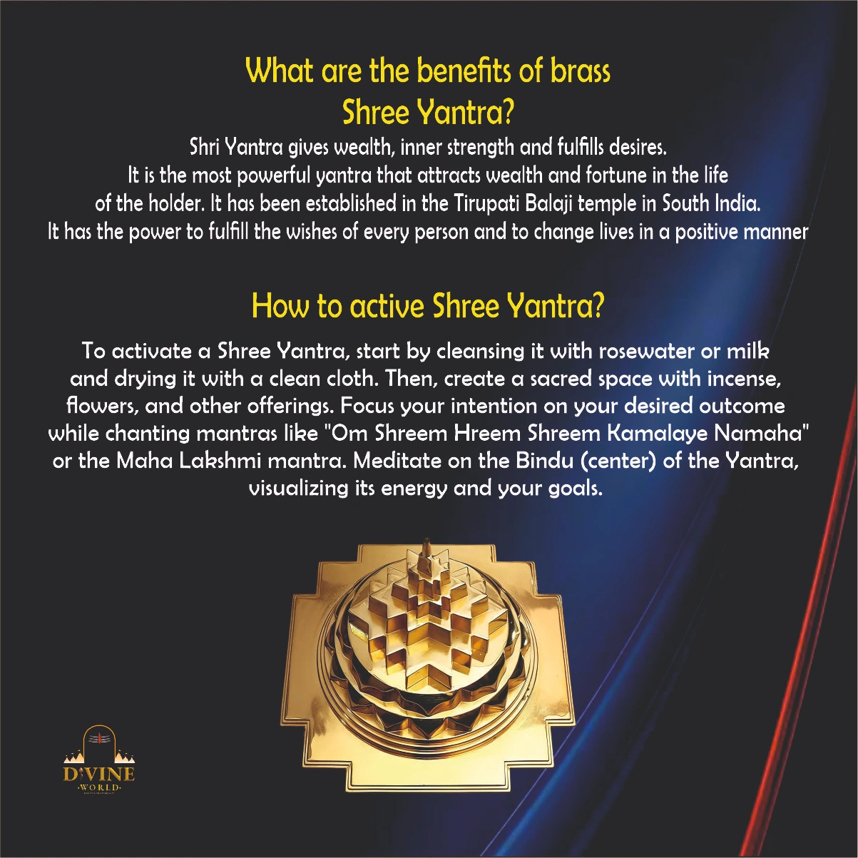 Pure Brass Vastu Shree Yantra