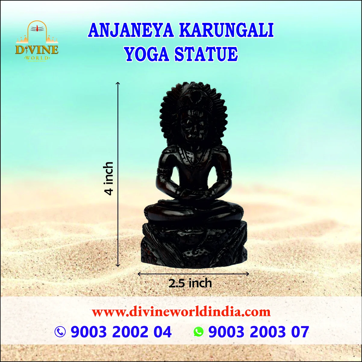 Anjaneya Karungali Yoga Statue