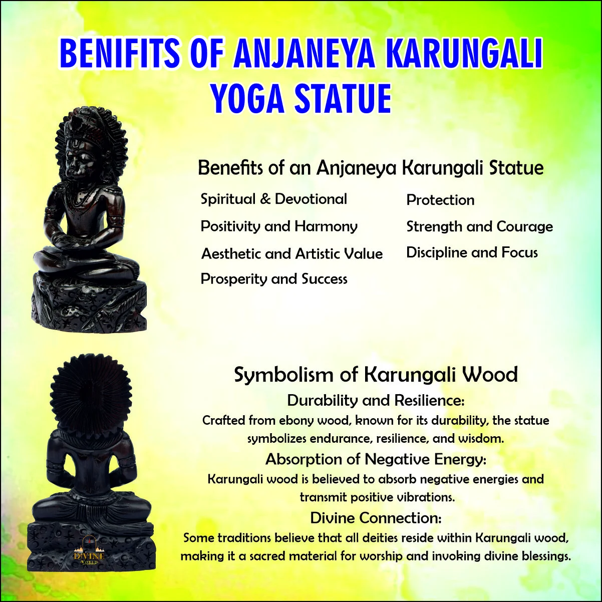 Anjaneya Karungali Yoga Statue