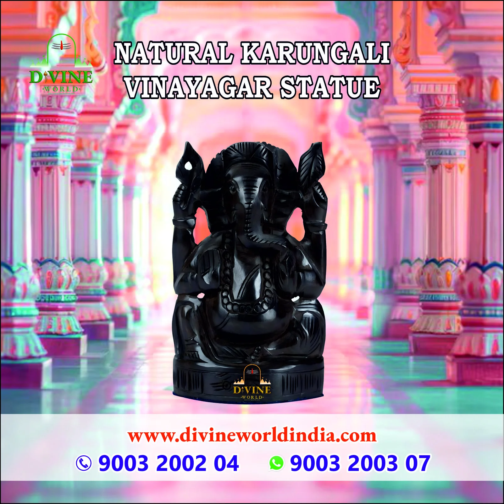 Natural Karungali Vinayagar Statue