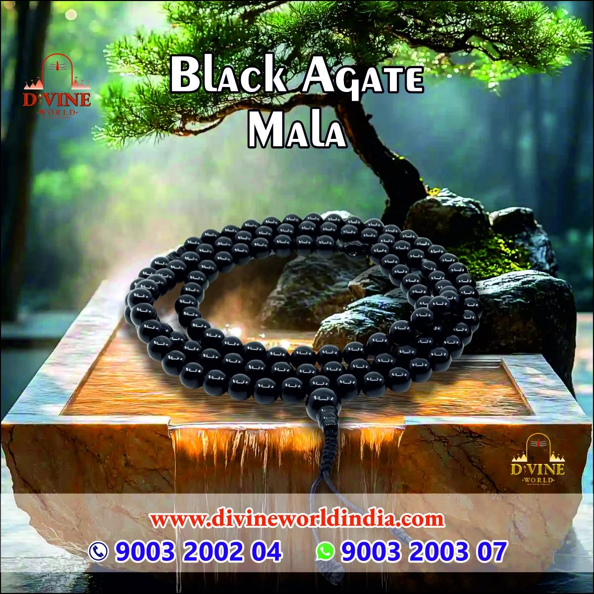 Black Agate – Kale Hakik Ki Mala