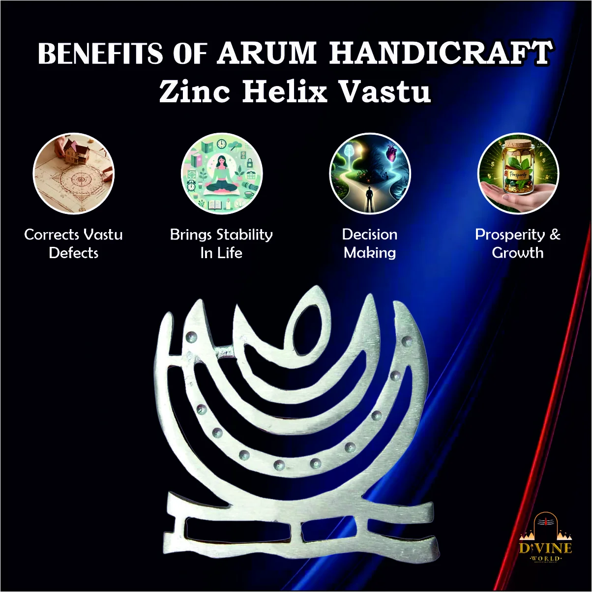 ARUM HANDICRAFT Zinc Helix Vastu