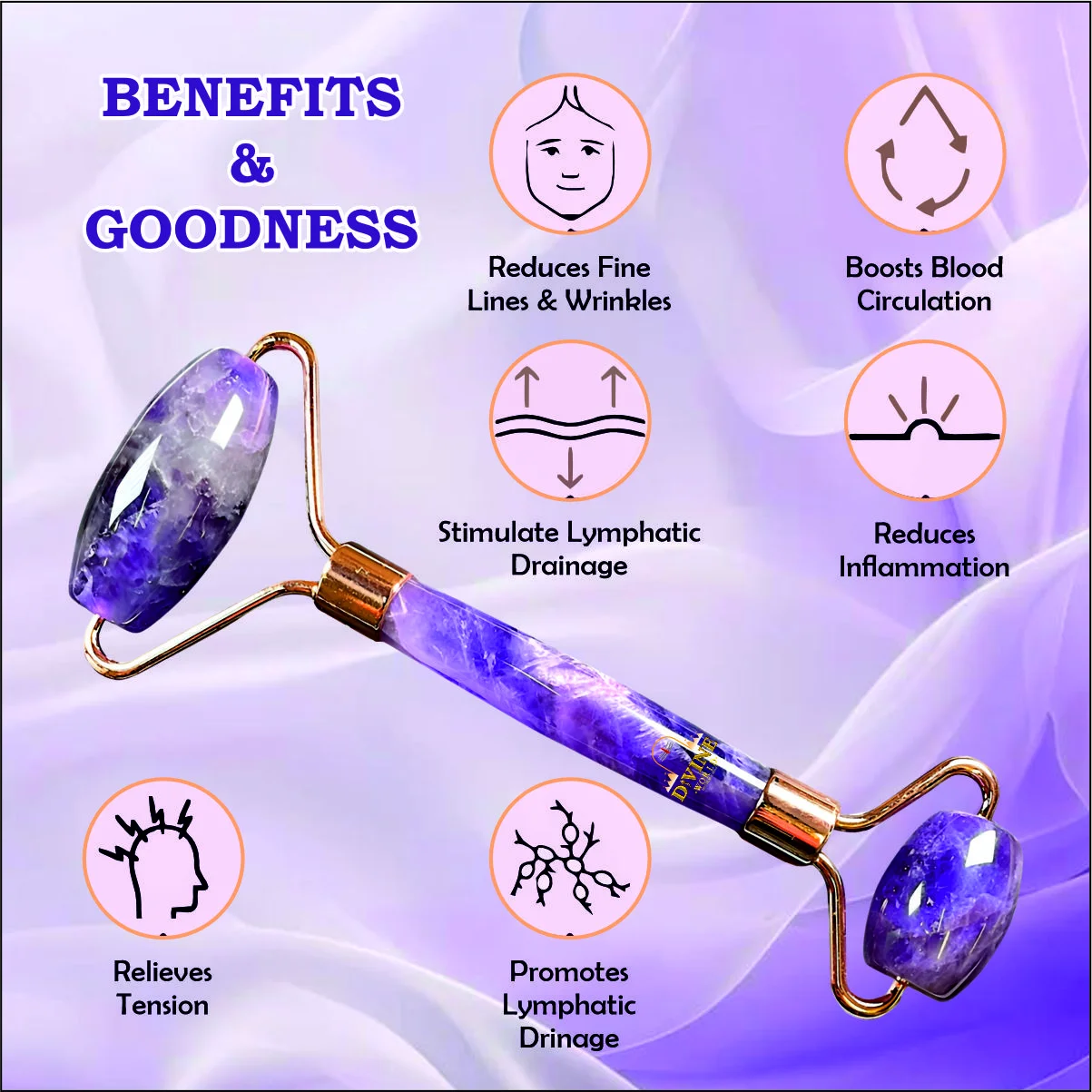 Amethyst Face Massage Roller