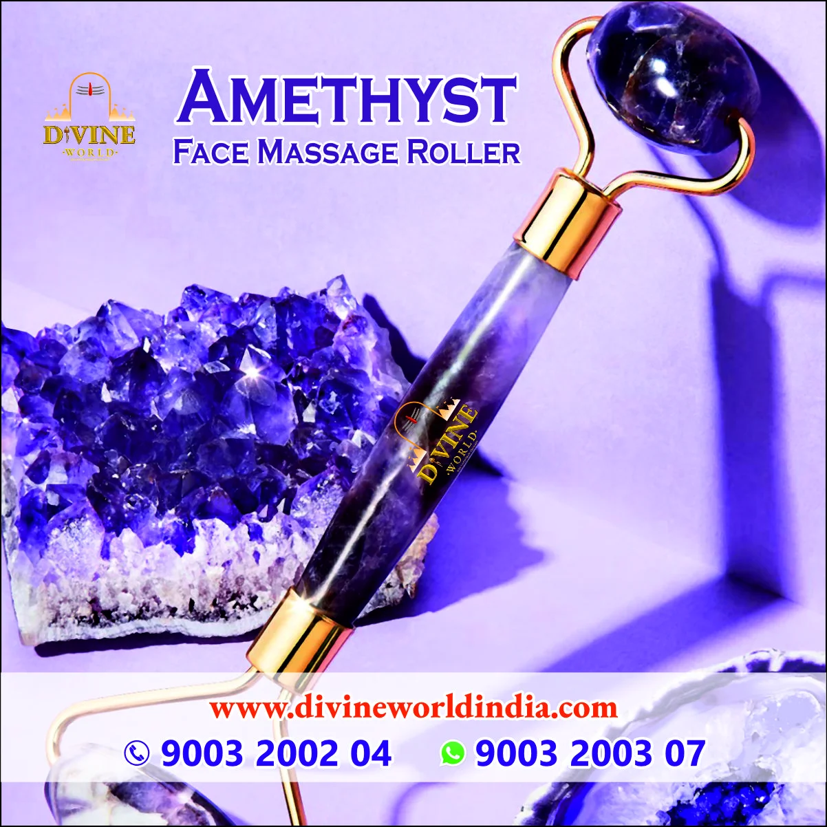 Amethyst Face Massage Roller