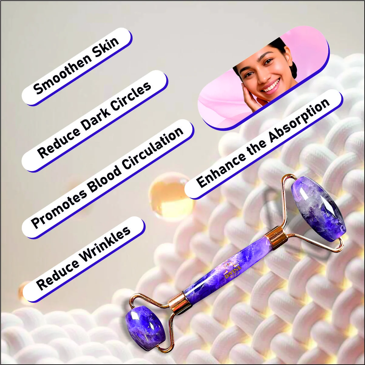 Amethyst Face Massage Roller