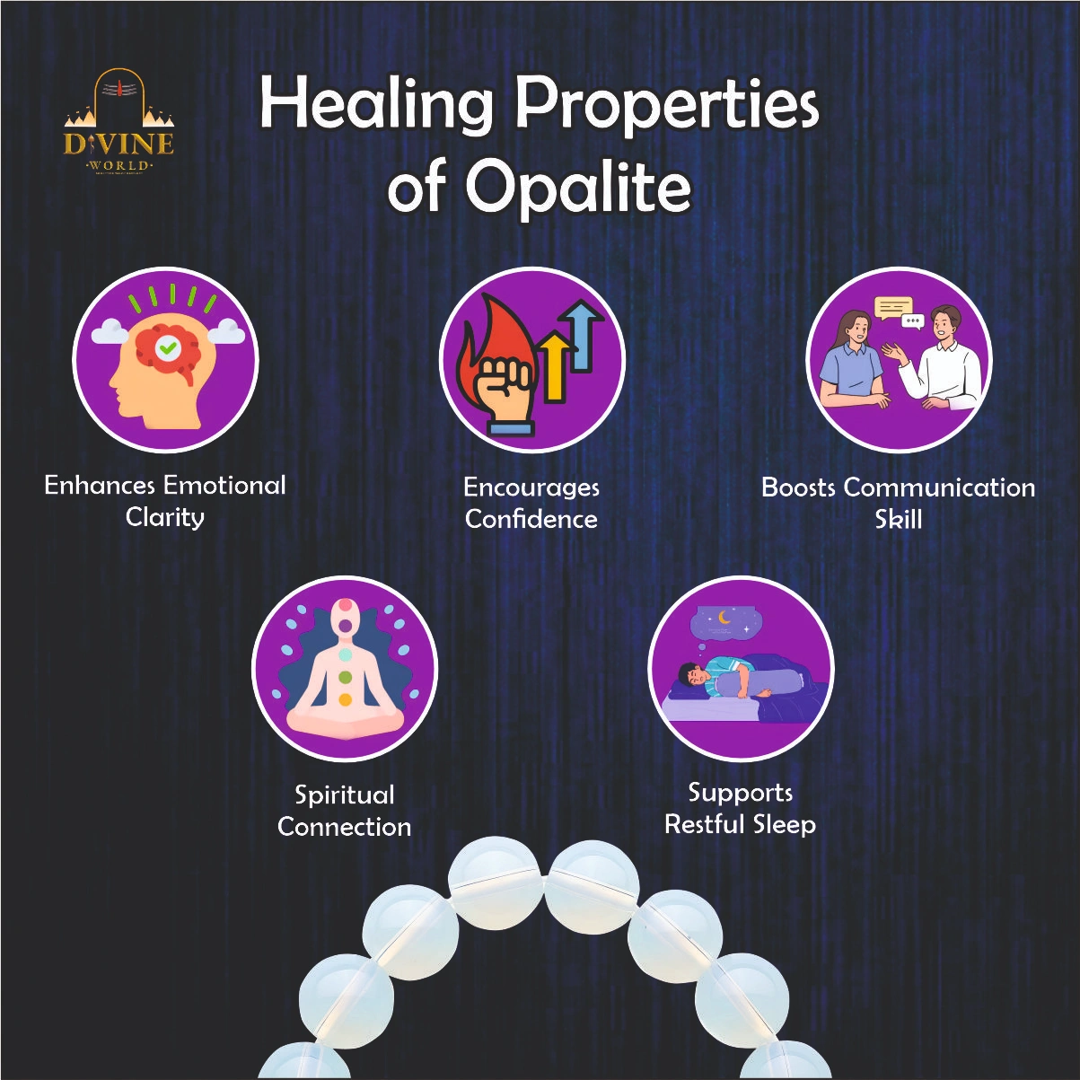 Natural Opalite Crystal Bracelet