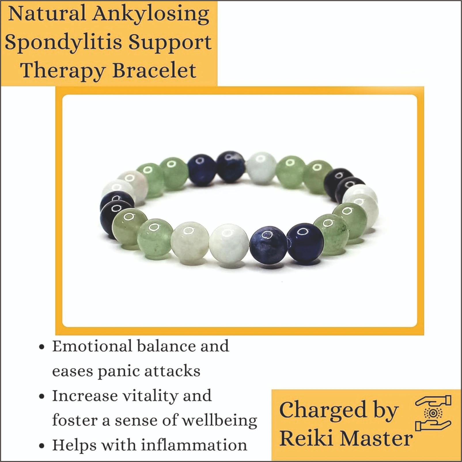 Natural Ankylosing Spondylitis  Support Healing Bracelet