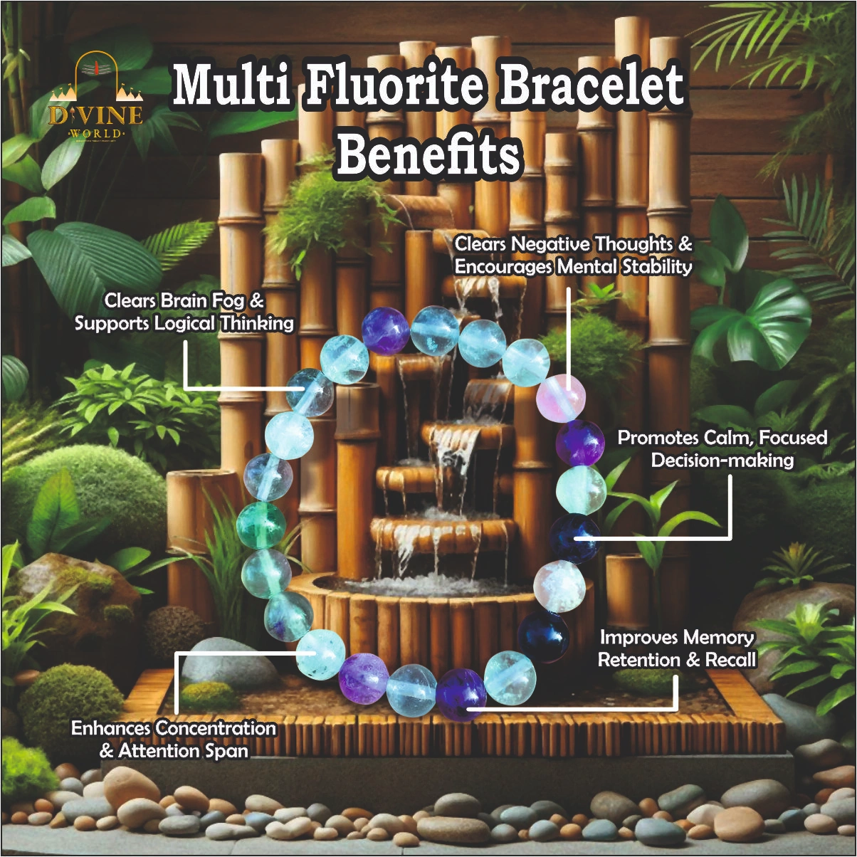 Multi Fluorite Bracelet