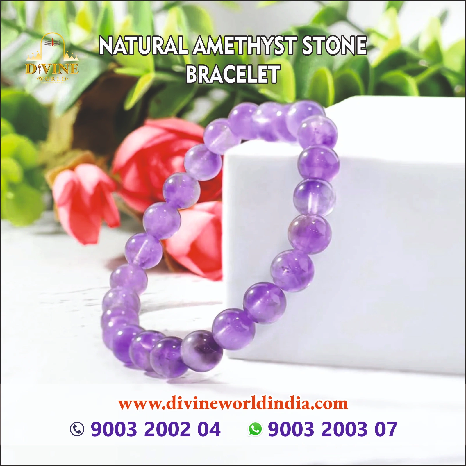 Natural Amethyst Stone Bracelet