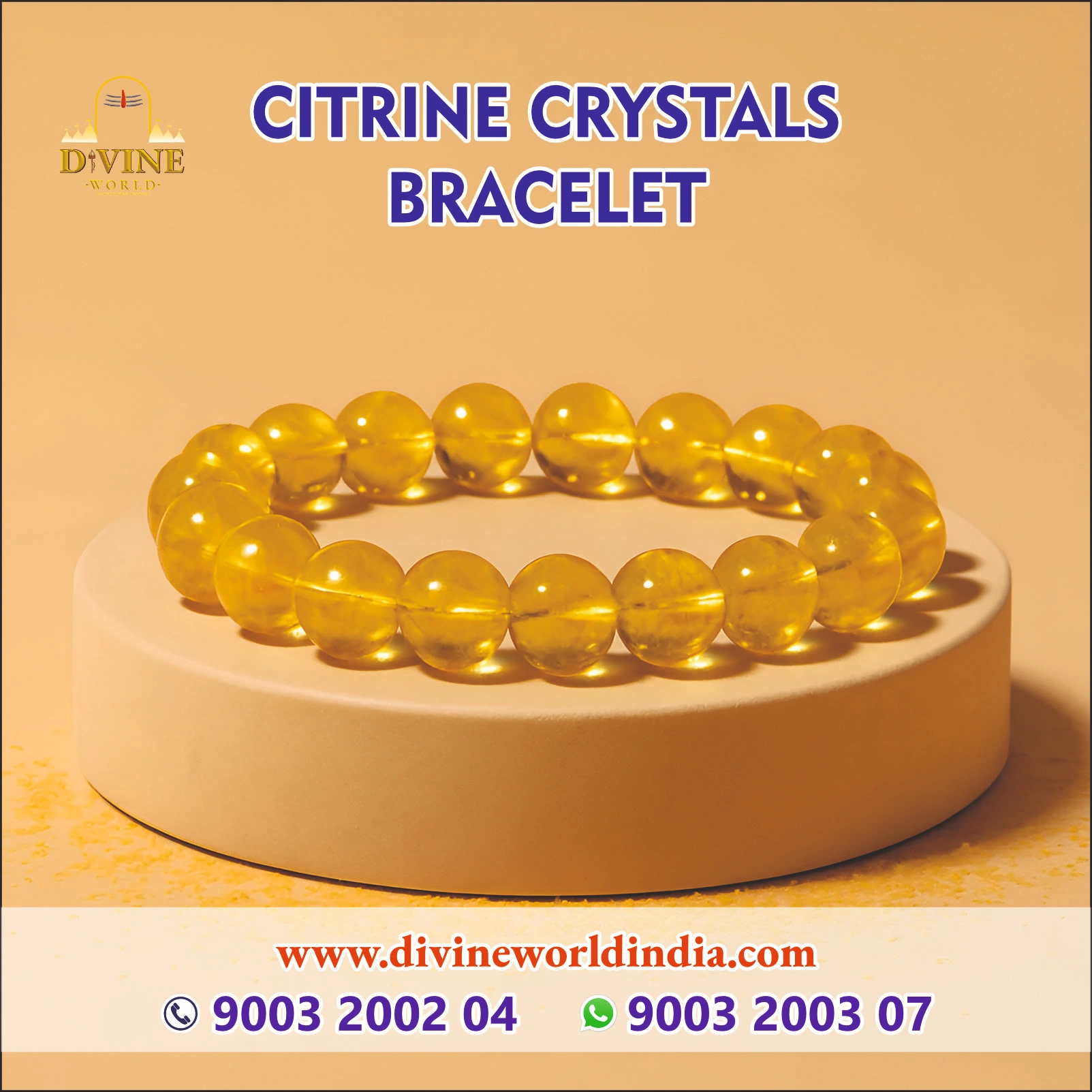 Citrine Crystals Bracelet