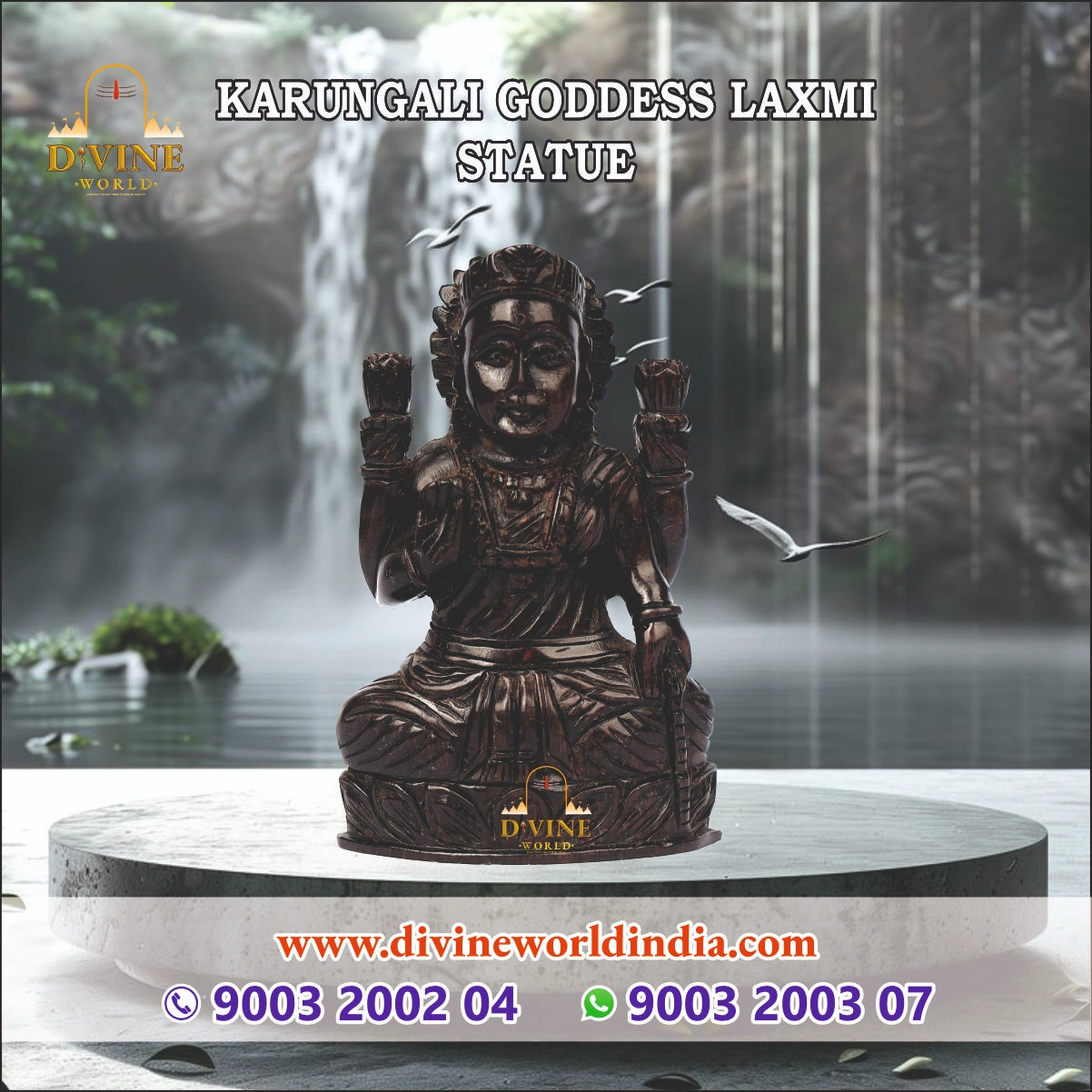 Karungali Goddess Lakshmi Statue