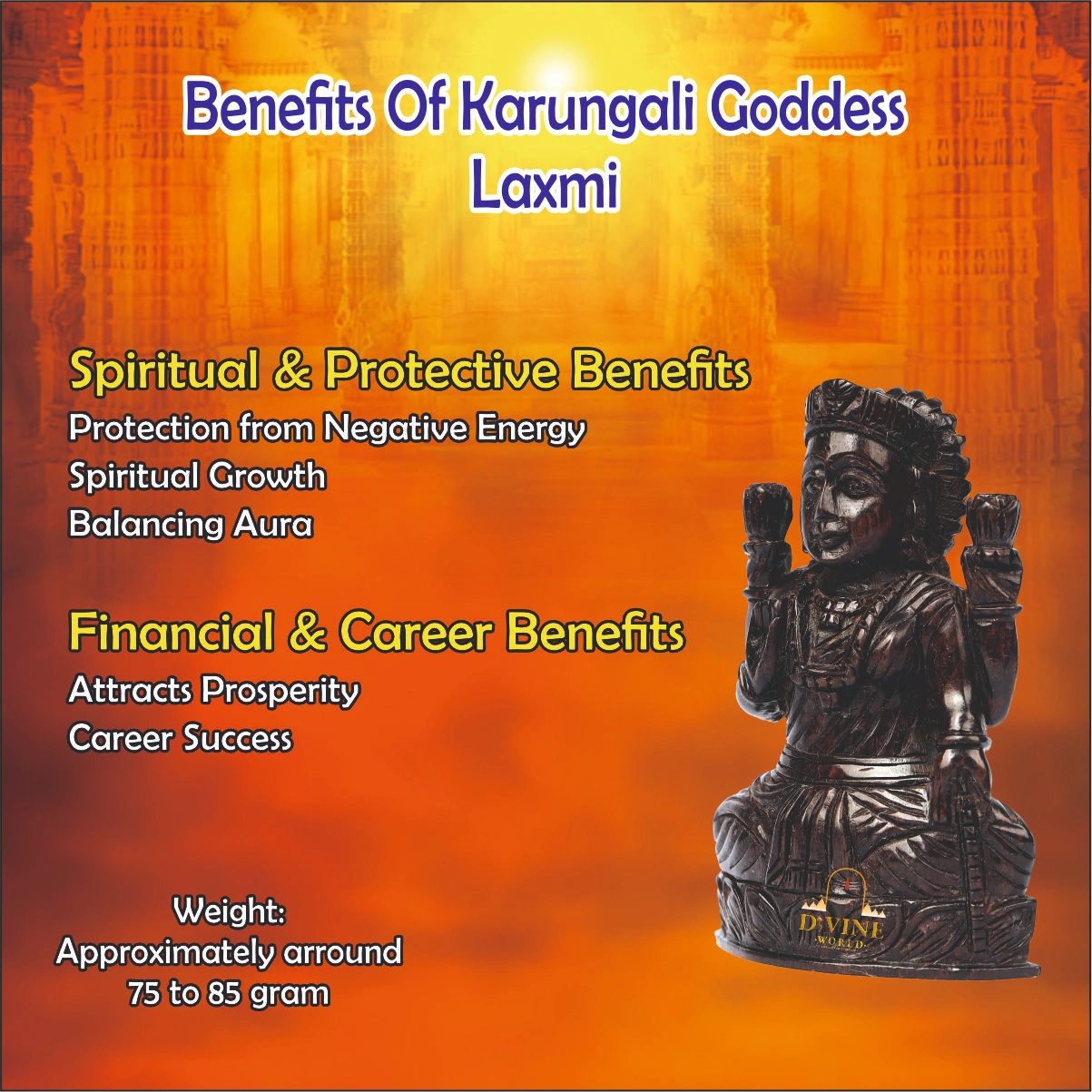 Karungali Goddess Lakshmi Statue