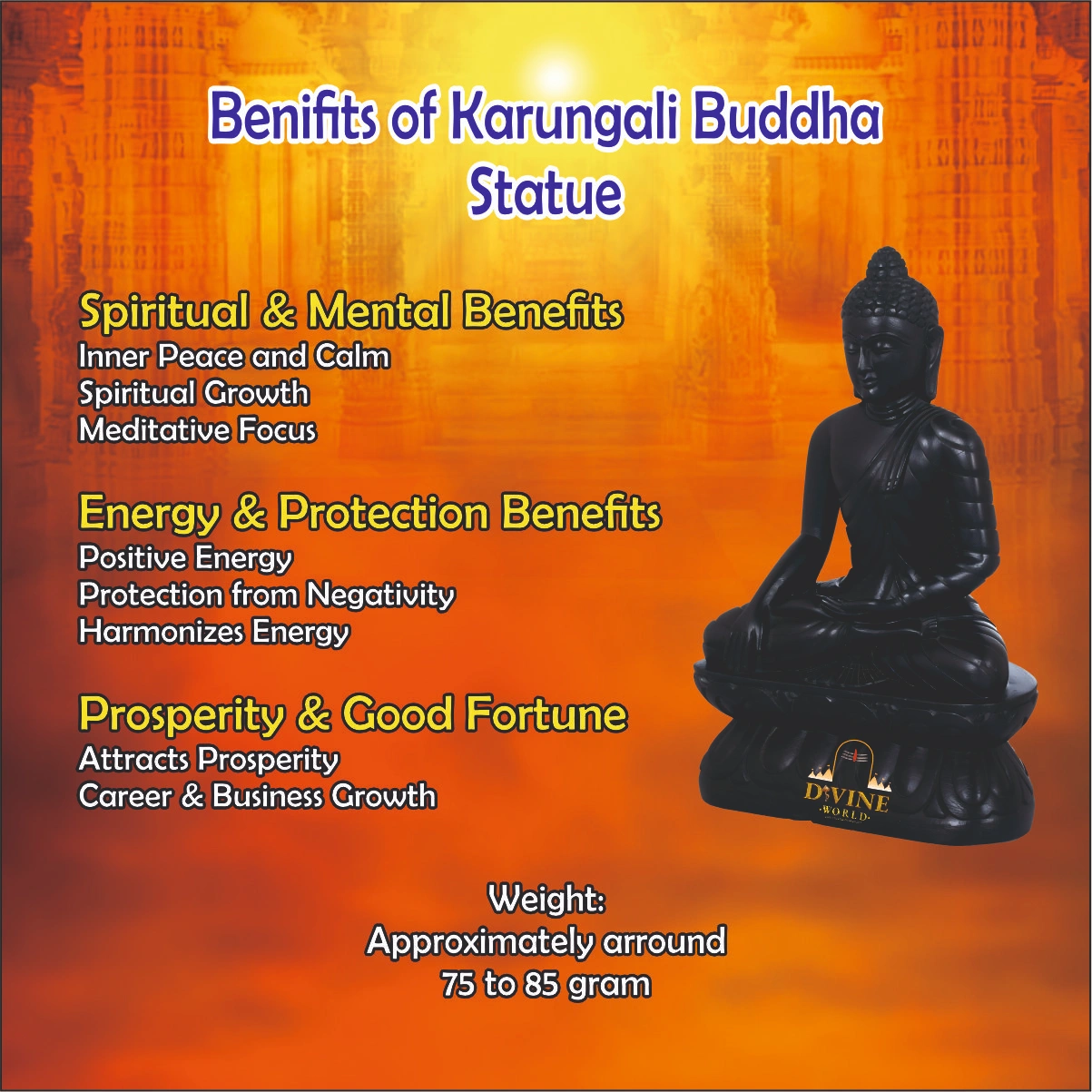 Karungali Buddha Statue